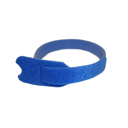 12 X 1/2 BODY HOOK AND LOOP VELCRO CABLE TIE 10PCS/PKG, BLUE