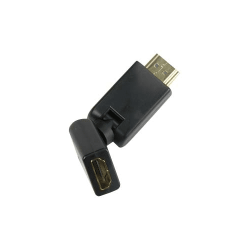 HDMI ADAPTER 360 DEGREE SWIVEL TYPE MALE TO FEMALE, BLACK