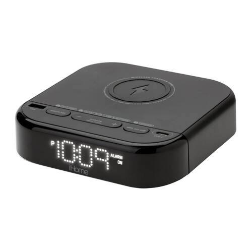TELEADAPT HW22 IHOME BLUETOOTH ALARM CLOCK W 2 X USB + WIRELESS CHARGING