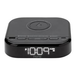 TELEADAPT HW22 IHOME BLUETOOTH ALARM CLOCK W 2 X USB + WIRELESS CHARGING