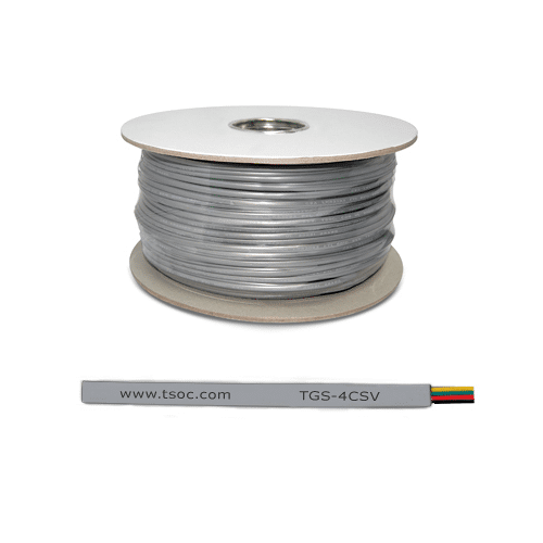 1000FT/305M FT1 26AWG 4 CONDUCTOR FLAT STRANDED TELEPHONE CABLE, SILVER SATIN