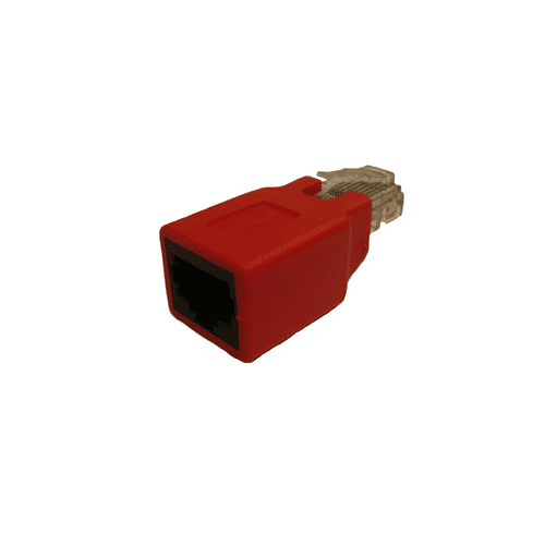 CAT 5E/CAT 6 MALE TO FEMALE CROSSOVER XO ADAPTER, RED