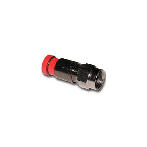 RG6 F TYPE SNAP AND SEAL COMPRESSION CONNECTOR RED RING, 10PCS/PKG (SNS1P6U)